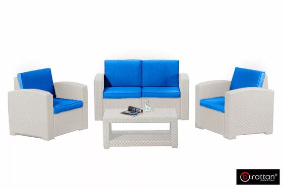 Комплект мебели RATTAN Premium 4   Цвет серый